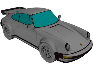 Porsche 911 Turbo (1977) 3D Model preview