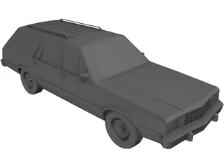 Ford Fairmont Wagon (1979) 3D Model preview
