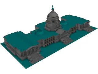 US Capitol Building 3D Model preview