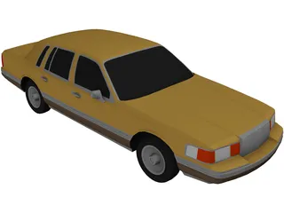 Lincoln Towncar 3D Model preview