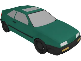 Volkswagon Corrado 3D Model preview