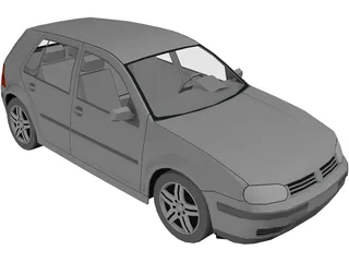 Volkswagen Golf IV (5 doors) 3D Model preview