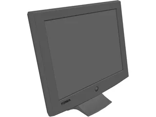 Monitor Computer Flat Screen 3D Model preview