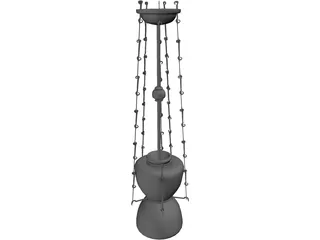 Turkish Hanging Lamp 3D Model preview