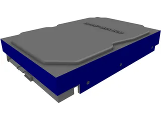 Hard Disk 3D Model preview