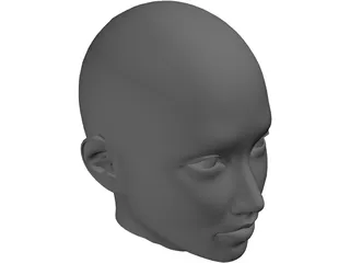Woman Head 3D Model preview