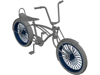 Lowrider Bicycle 3D Model preview