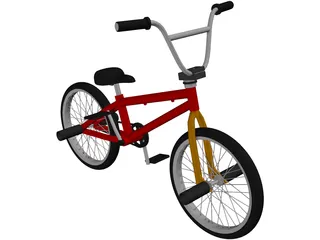 BMX Flame Bike 3D Model preview