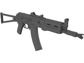 AKS 74U 3D Model preview