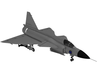 Saab 35 Draken 3D Model preview