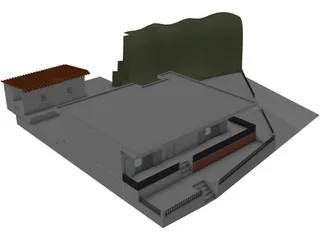 Greek Country House 3D Model preview