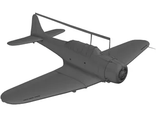 Dauntless Dive Bomber D 3D Model preview