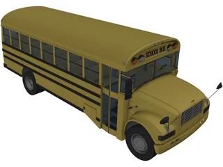 School Bus 3D Model preview