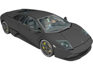 Lamborghini Murcielago LP640 3D Model preview