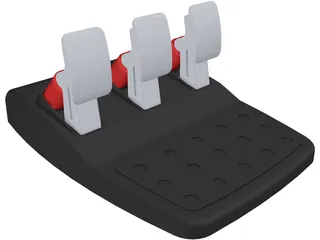 Logitech G25 Pedals 3D Model preview