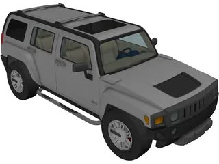 Hummer H3 3D Model preview