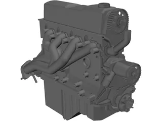 Ford 2.3 Engine 3D Model preview