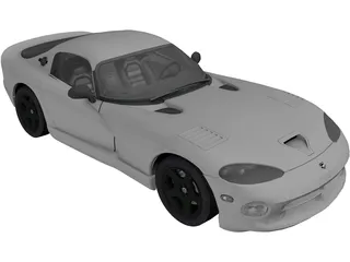 Dodge Viper GTS (1998) 3D Model preview