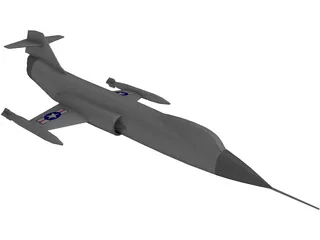 Lockheed F-104 Starfighter 3D Model preview