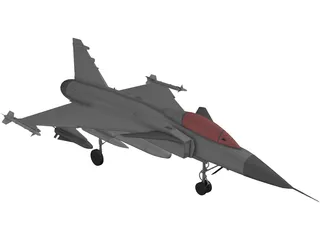 Saab Jas-39 Gripen 3D Model preview