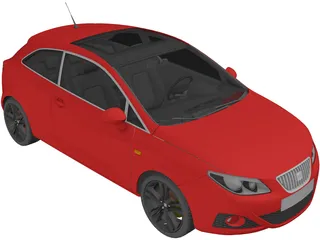 Seat Ibiza (2008) 3D Model preview