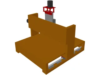 CNC Machine (Router) from Wood 3D Model preview