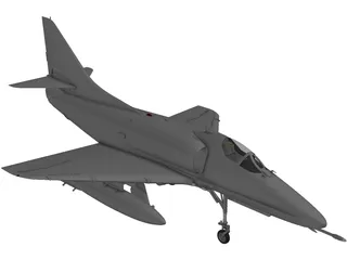 A-4 Skyhawk 3D Model preview