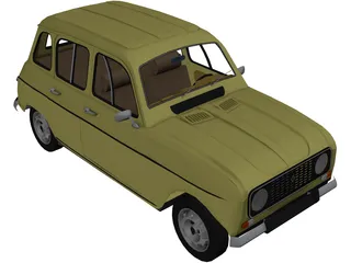 Renault 4 3D Model preview