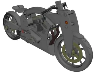 Motorcycle Yokohama 3D Model preview