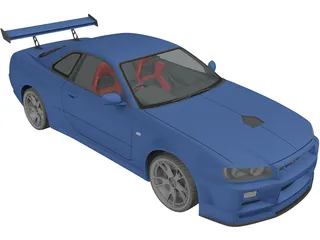 Nissan Skyline GT-R 3D Model preview