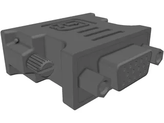 DVI-VGA Adaptor 3D Model preview
