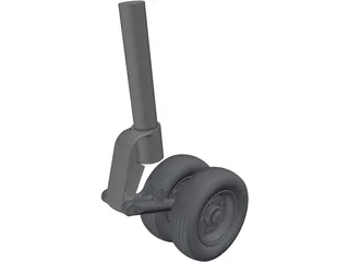 Embraer 121 Aircraft Nosegear 3D Model preview