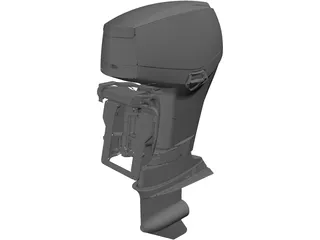 Evinrude E-Tec 40-60 HP Outboard Motor 3D Model preview