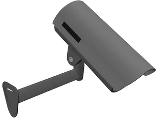 Sony Colour CCTV Security Camera 3D Model preview