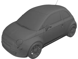 Fiat 500 3D Model preview
