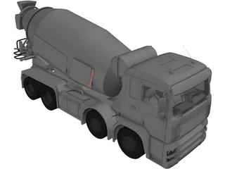 MAN TGA Beton Mixer 3D Model preview