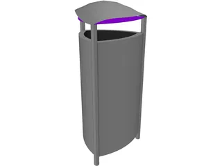 Trash Can 3D Model preview