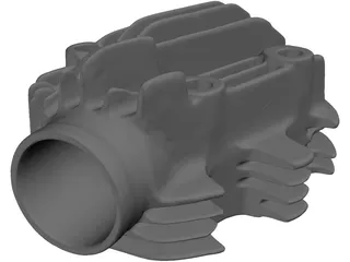 Head Brough Superior 680 Engine 3D Model preview