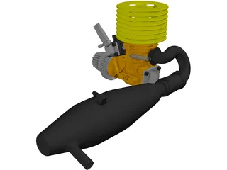 RC Engine 3D Model preview