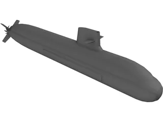 Soyru Class Submarine 3D Model preview