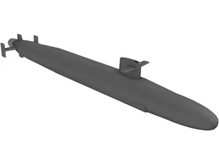 Le Triomphant class Missile Submarine 3D Model preview