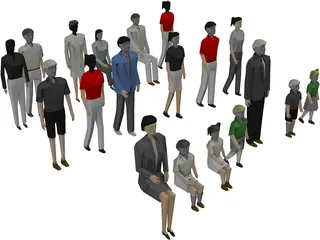 People Collection 3D Model preview
