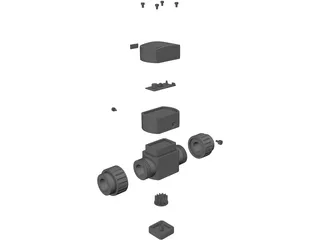 Flow Sensor 3D Model preview