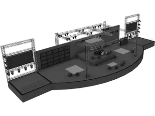 Concert Stage 3D Model preview