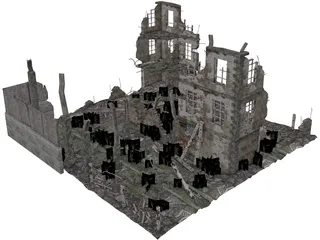 City Ruins 3D Model preview