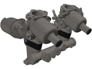 Carburetor SU HS2 3D Model preview