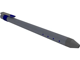 Luxury Retractable Pen 3D Model preview