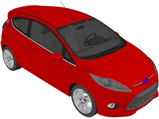 Ford Fiesta 3-door (2009) 3D Model preview