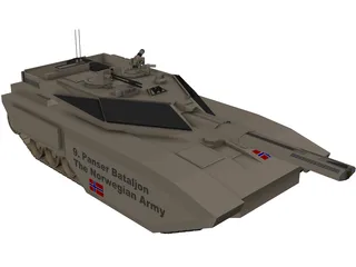 Future Tank 3D Model preview