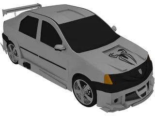 Dacia Logan Tuning 3D Model preview